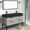 Modern Double Bathroom Vanity, 48 Inch