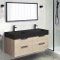 Double Floating Bathroom Vanity, Modern, 48 Inch