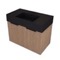 Fluted Floating Vanity, 32 Inch, Modern, Brown Oak