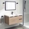 Wall Mounted Bathroom Vanity, Modern, 36 Inch