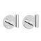 Set of Bathroom Hooks, Polished Chrome
