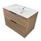 32 Inch Bathroom Vanity, Wall Mounted, Modern, Walnut