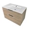 36 Inch Bathroom Vanity, Wall Mounted, Modern, Walnut