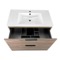 36 Inch Bathroom Vanity, Wall Mounted, Modern, Walnut