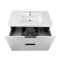 White Wall Mounted Bathroom Vanity, Modern, 36 Inch