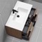 40 Inch Bathroom Vanity, Wall Mounted, Modern, Walnut