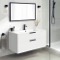 Wall Mounted Bathroom Vanity, Modern, 40 Inch