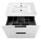 White Bathroom Vanity, Wall Mounted, Modern, 28 Inch