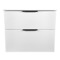 White Bathroom Vanity, Wall Mounted, Modern, 28 Inch