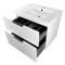 White Bathroom Vanity, Wall Mounted, Modern, 28 Inch