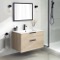 Wall Mounted Bathroom Vanity, Modern, 32 Inch