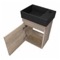 Small Floating Vanity, 16 Inch, Modern, Brown Oak