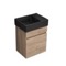 Small Floating Vanity, 16 Inch, Modern, Brown Oak