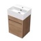 16 Inch Floating Bathroom Vanity With Sink - Small, Modern, Weathered Light Oak