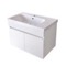 Floating Bathroom Vanity - 28 Inch, Modern, Glossy White