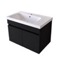 Floating Bathroom Vanity - 28 Inch, Modern, Matte Black