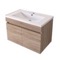 Floating Bathroom Vanity - 30 Inch, Modern, Weathered Light Oak