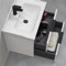 Wall Mounted Bathroom Vanity, White, 26 Inch