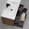 Floating Bathroom Vanity, Walnut, 32 Inch