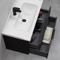 Black Bathroom Vanity, Floating, 32 Inch