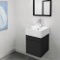 Small Vanity, Black, Floating, Modern, 16 Inch