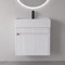 Floating Vanity - Fluted, Small, Modern, 24 Inch, Matte White