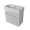 Floating Vanity - Fluted, Small, Modern, 24 Inch, Matte White
