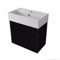 Floating Vanity - Fluted, Small, Modern, 24 Inch, Matte Black