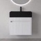 Floating Vanity - Fluted, Small, Modern, 24 Inch, Matte White