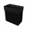 Fluted Small Floating Bathroom Vanity - 24 Inch, Modern, Matte Black, Fluted Cabinet