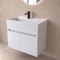 Modern Floating Vanity, 26 Inch, Glossy White