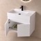 Modern Floating Vanity, 26 Inch, Glossy White
