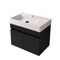 Modern Floating Vanity, 26 Inch, Matte Black