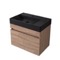 Modern Floating Vanity, 26 Inch, Brown Oak