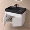 Modern Floating Vanity, 26 Inch, Glossy White