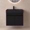 Black Floating Vanity, 26 Inch, Modern, Matte Black