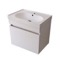 Small Floating Vanity, 24 Inch, Modern, Glossy White