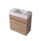 Small Floating Vanity, 24 Inch, Modern, Brown Oak