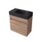 Small Floating Vanity, 24 Inch, Modern, Brown Oak