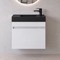 Small Floating Vanity, 24 Inch, Modern, Glossy White