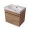 24 Inch Floating Bathroom Vanity With Sink - Small, Modern, Weathered Light Oak