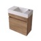 24 Inch Floating Bathroom Vanity With Sink - Narrow Depth, Modern, Weathered Light Oak