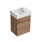 16 Inch Floating Bathroom Vanity With Sink - Small, Modern, Weathered Light Oak