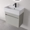 Floating Vanity - Small, Modern, 24 Inch, Grey Mist