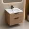 Floating Vanity - Modern, 24 Inch, Walnut