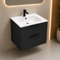 Floating Vanity - Modern, 24 Inch, Matte Black