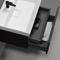Black Bathroom Vanity, Floating, 24 Inch, Modern