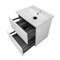 White Wall Mounted Small Bathroom Vanity, Modern, 26 Inch