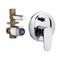 Contemporary Built-In Bath Shower Diverter In Brass, Rough-In Valve Included