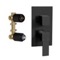Matte Black Tub and Shower Faucet Set with Handheld, Rain Shower Head